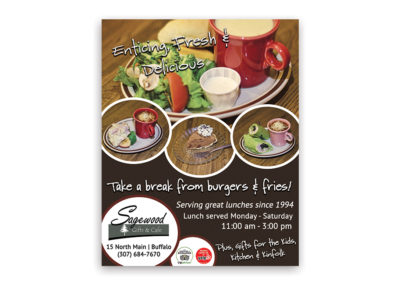 Sagewood Cafe | 1/4 Page Ad