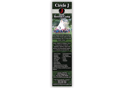 Circle J Retreat | 1/3 Page Horizontal Ad