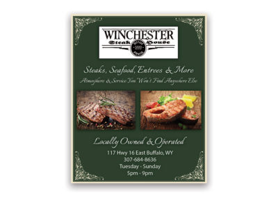 Winchester Steakhouse | 1/4 Page Ad